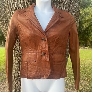 Old Navy Brown Leather Jacket